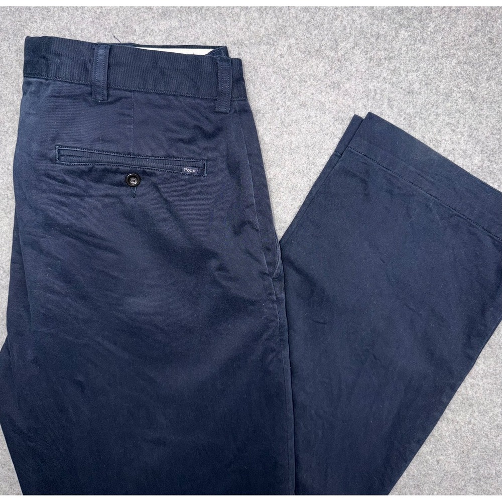 Polo Ralph Lauren Chino Pants Mens 34x34 Navy Classic Fit Cotton Casual Preppy